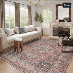 Lahome Oriental Washable Rugs 8x10, Non-Slip Soft 8x10 Rugs for Living Room Bedr