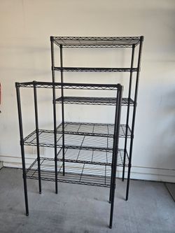 2 metal storage racks