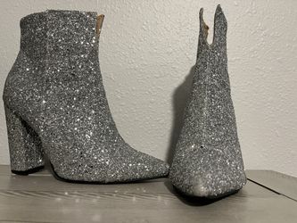 Silver Sparkly Boots