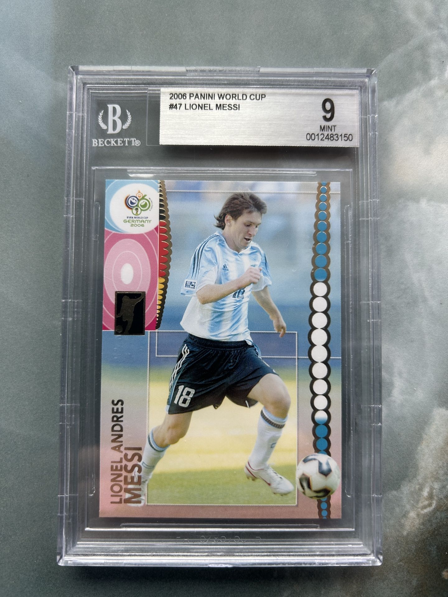 2006 panini World Cup #47 Lionel Messi BGS 9