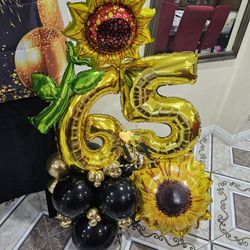 Sunflower Birthday Balloons 