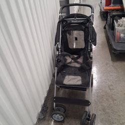 Pet stroller and car seat.