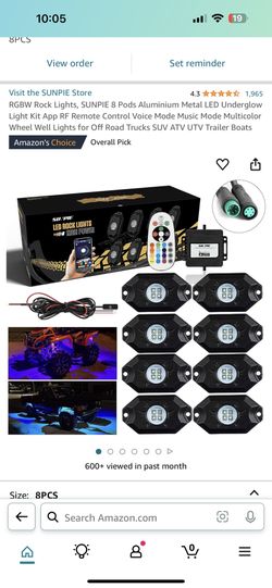 8pc Aluminum Rock Lights For Off-roading - Sunpie Brand New 
