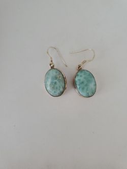  Larimar earrings in 925 sterling silver