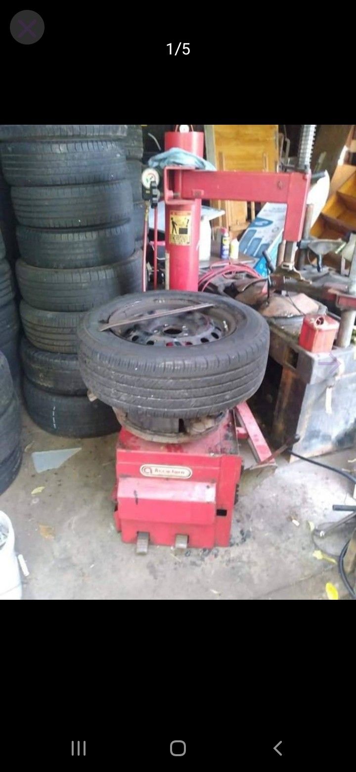 Accu-turn tire Changer And Bulk Used tires
