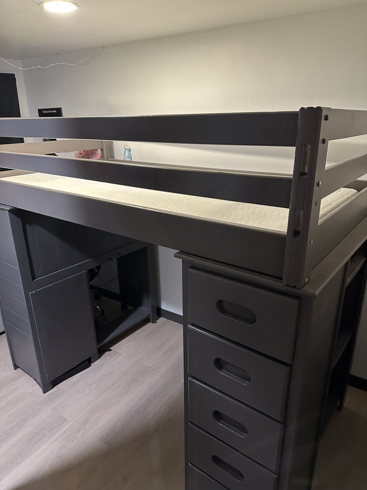 Loft Bed With Lots Of Storage And A Desk