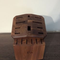 Cangshan Hardwood Teak Wood Wooden 14 Knife Block Holder