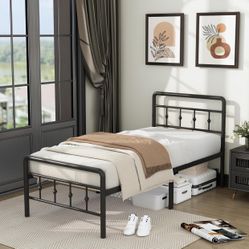Bed Frame With Headboard Twin Size