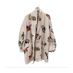Aegean Apparel Polyester Cat White Sleepwear & Robes for Women Granny Core Onesize