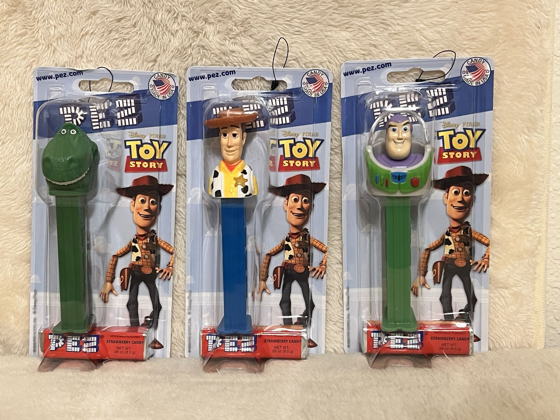PEZ Toy Store Dispensers - Rex, Woody, And Buzz