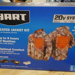 Hart 20v Camo Heated Jacket Kit mens size L HAHJO2LB NEW IN BOX 
