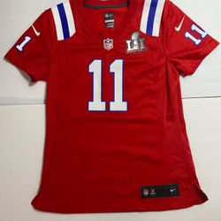 Nike New England Edelman Red Super Bowl Jersey Size Small