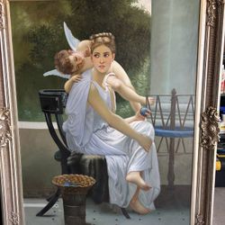 Antique oil painting on canvas