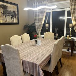 6 Chair Wooden Dining Table