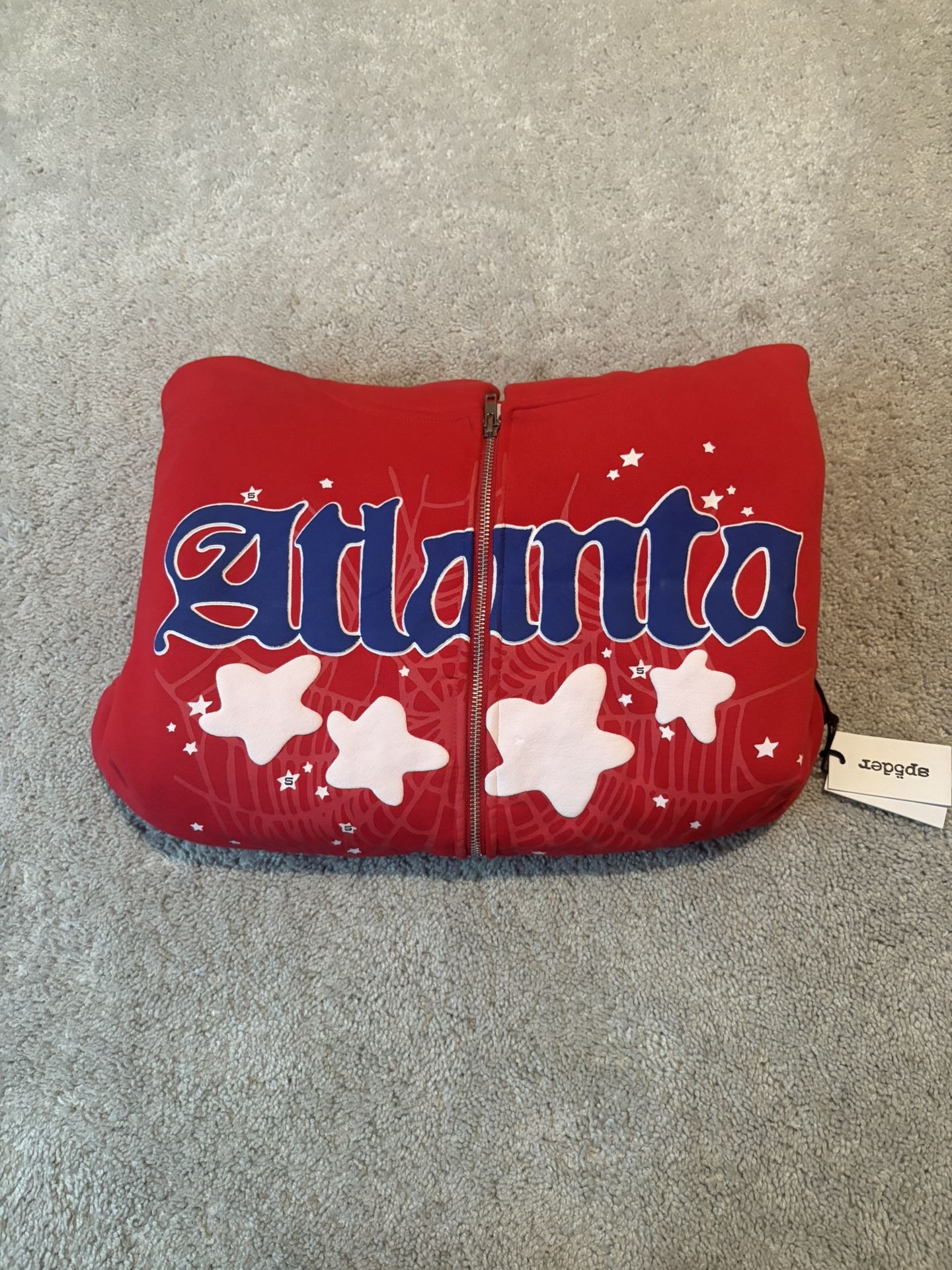 Red and Blue Atlanta Sp5dër hoodie