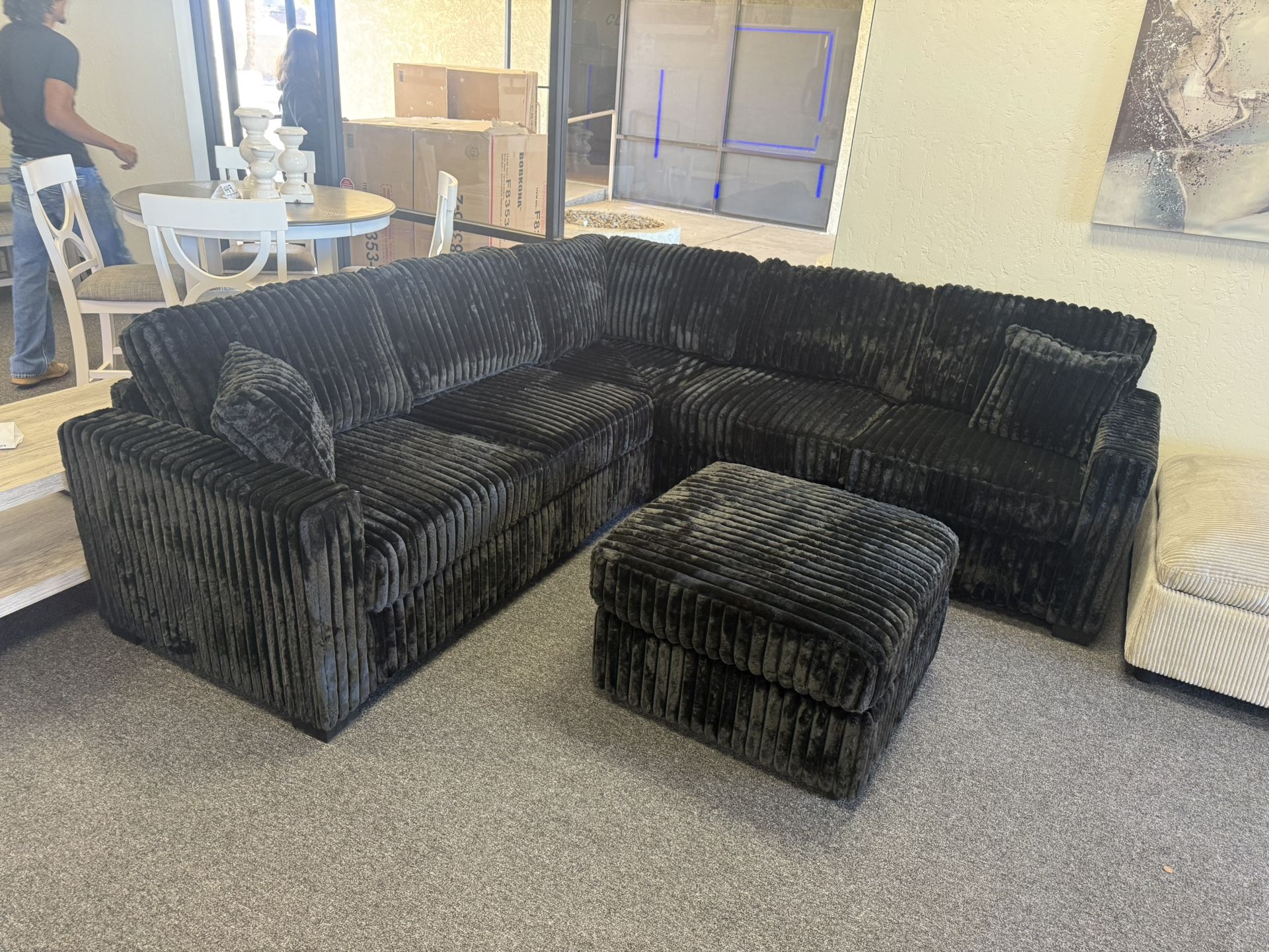 Sectional With Ottoman