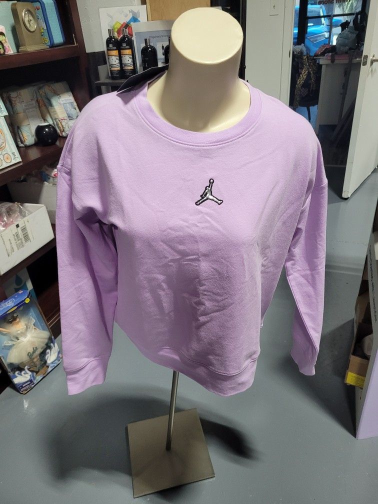 Jordan Jumpman Girls Youth Lilac Sweatshirt Sz 13 - 15 XL