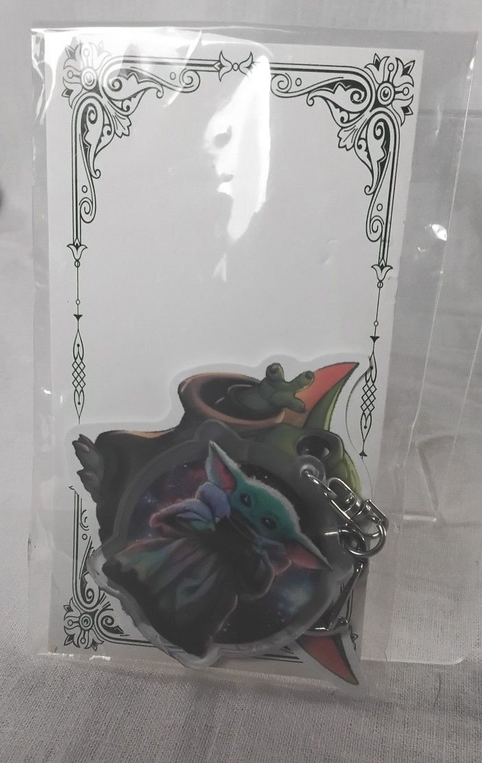 The Mandalorian The Child Grogu Keychain and Sticker