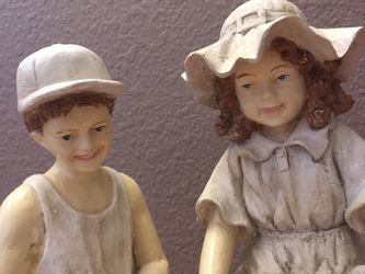 Nautical boy and girl figurines