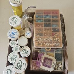 Huge Bead Lot Jewelry Making Crafting Supplies w/ Organizers Jewelry World