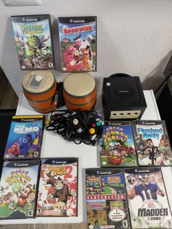 Gamecube console with games