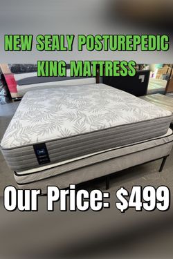 NEW SEALY POSTUREPEDIC KING MATTRESS