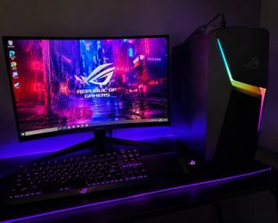 ASUS ROG Gaming PC + Samsung Curved Monitor Setup