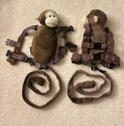 Eddie Bauer 2 in 1 Monkey Toddler Safety Harness Backpack, Plush, Leash