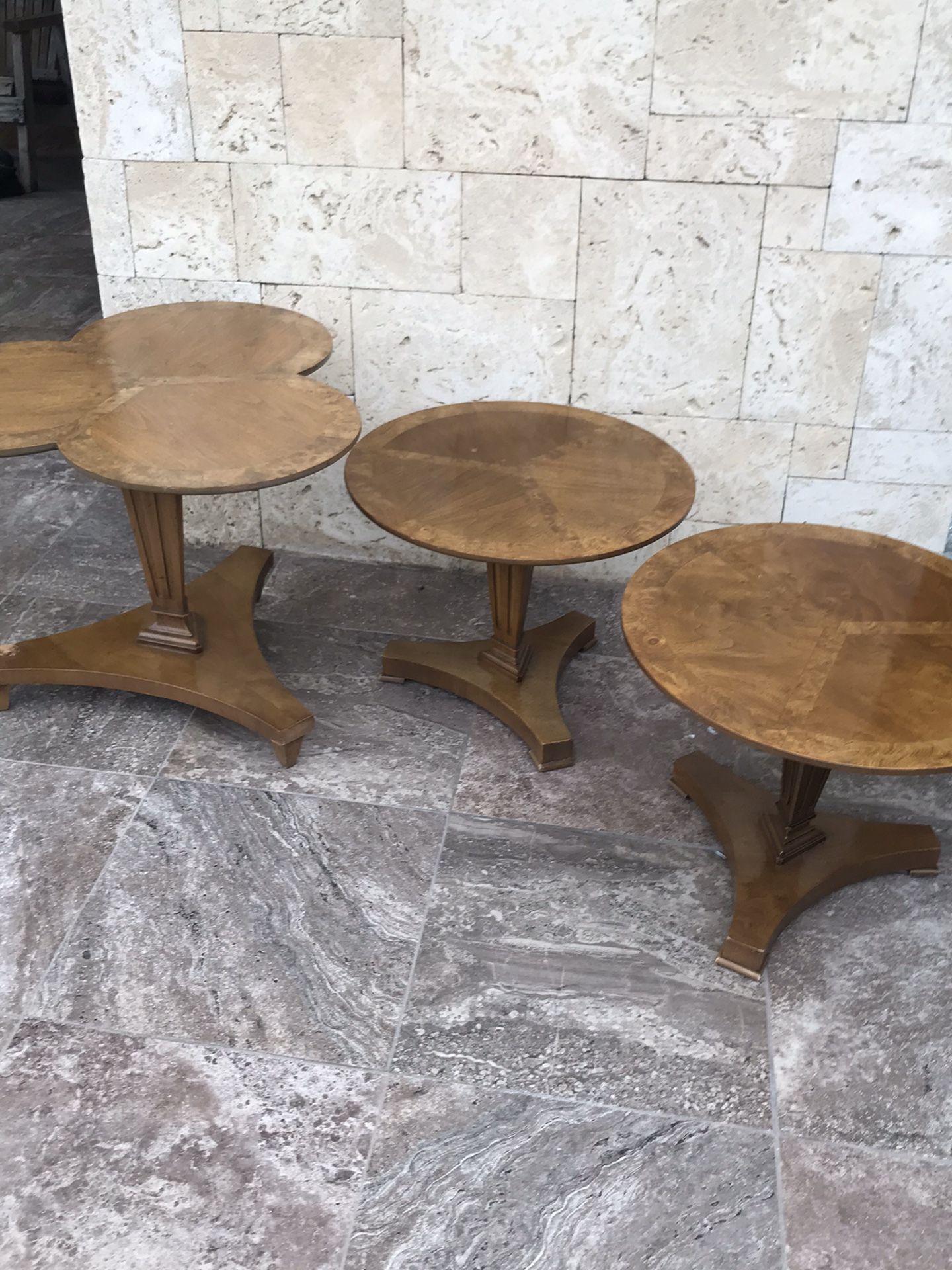 Mid Century - Vintage Beautiful 3 Piece Table Set