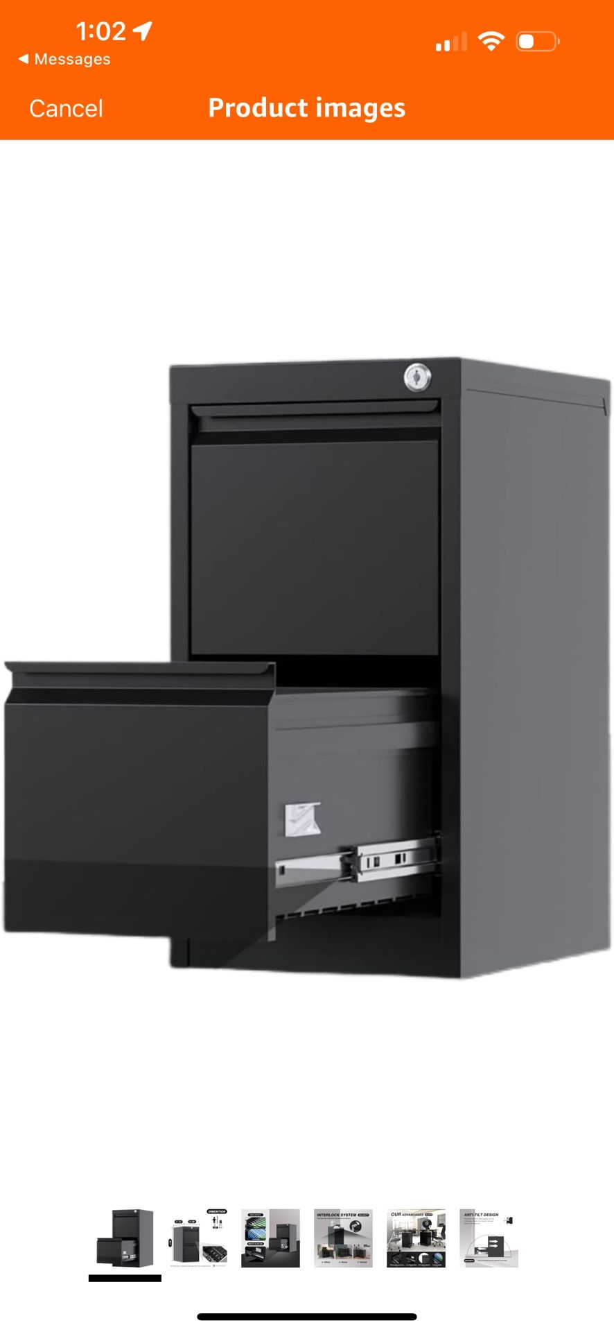 File Cabinet with Lock,2 Drawer Black Metal Filing Cabinets, Vertical Filing Storage Cabinet for Home Office Organize Letters(Black) s