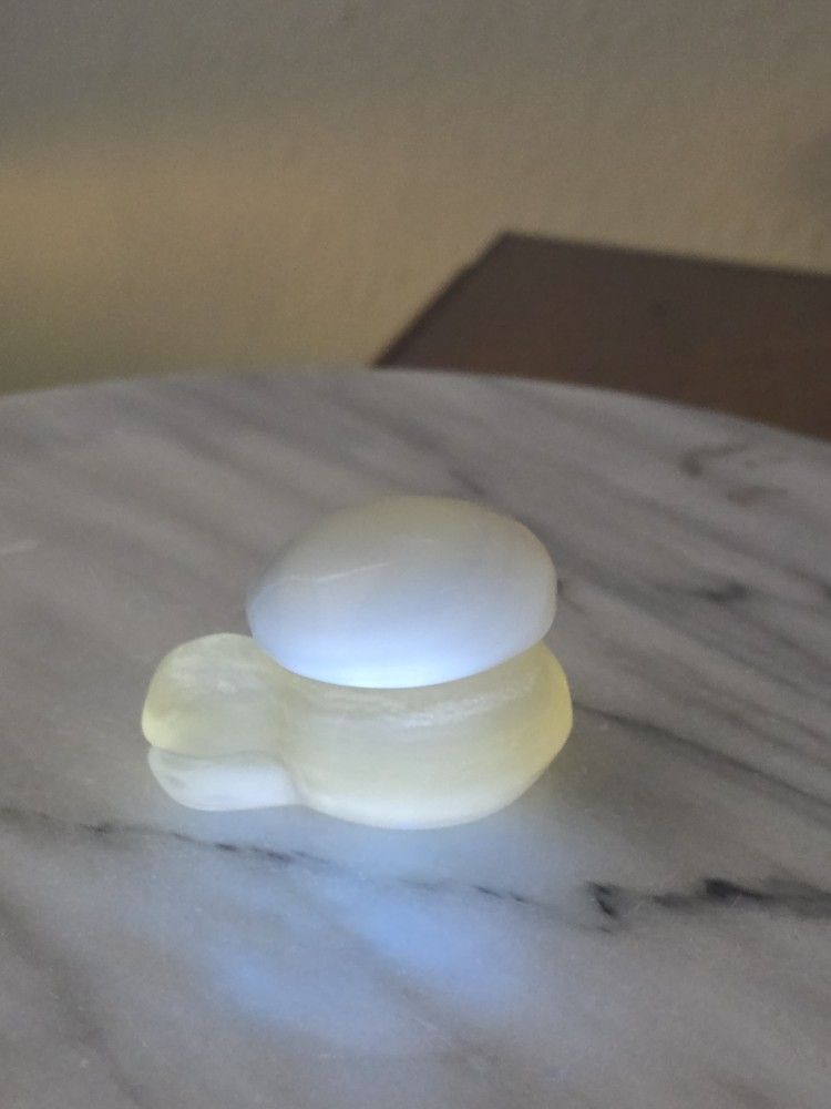 2" Approximately Yellow Fluorite Double Mushrooms Reactive With UV Lights