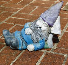 Vintage Weathered Cast Iron Sleeping Gnome(PRICE DROP)