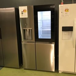 Lg Side By Side Smart Instaview Refrigerator With Craft Ice