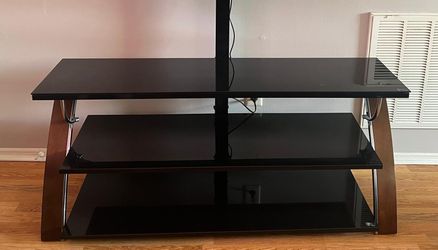 TV Stand Black Glass