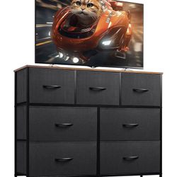 Dresser (Wood Top, Fabric Drawers, Metal Frame)
