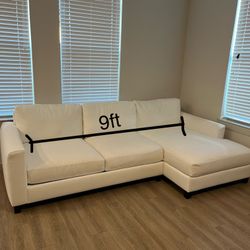 White Sectional/ Couch/ Sofa