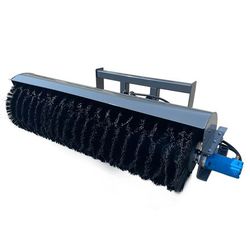 2026 Skid Steer Hydraulic 72" Angle Broom Sweeper Attachment. New!