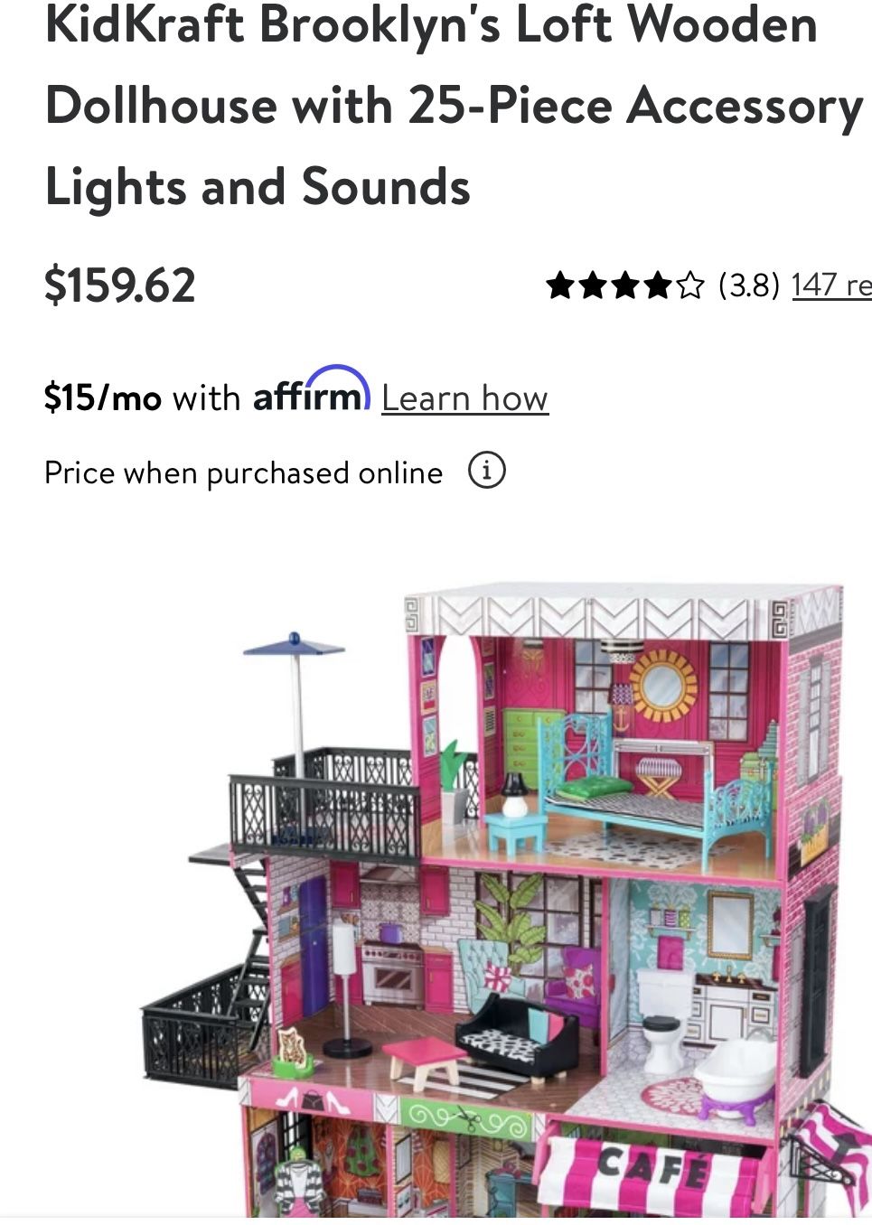 Kidkraft brooklyn's loft best sale dollhouse
