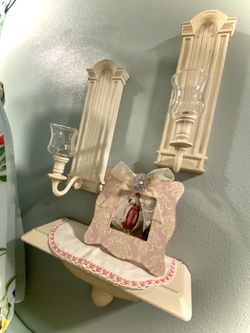 Vintage Home Interior & Gift Shelf & Sconce Set