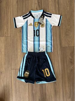 Youth toddler Argentina Messi home jersey, size 16-28 (2t to xl)