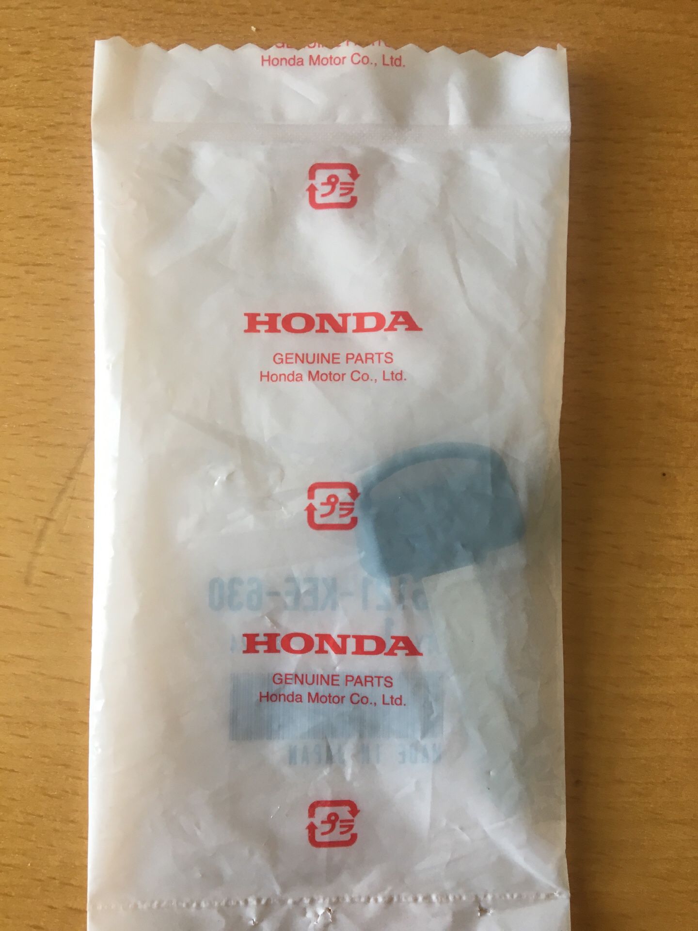 Honda motorcycle key blank