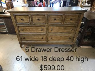 6 Drawer Wood Dresser We are located at 2811 East Bell road. Another Time Around Furniture.