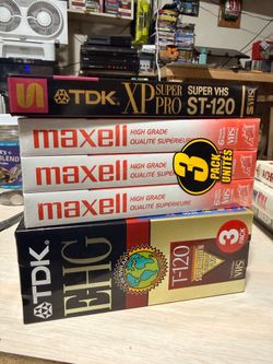 Blank vhs tapes