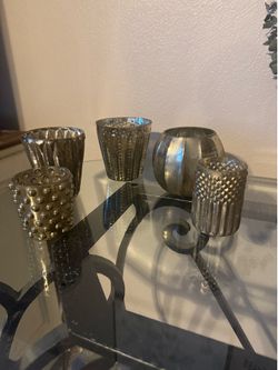 Pottery Barn Mercury Candle Holders
