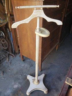 Antique early 19th century key and coat valet caddy.