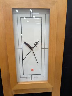 Traditional Wood Floor Clock - Medium Brown Freestanding Timepiece