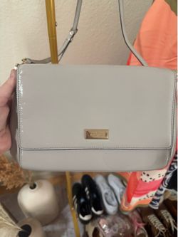 Kate Spade New York Gray Leather Crossbody Purse