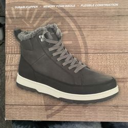 NewWeatherproofMen'sLogjam MemoryFoam Sneaker Boots size 9 Dark Gray