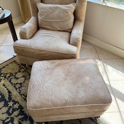 Leather Chair With Ottoman 