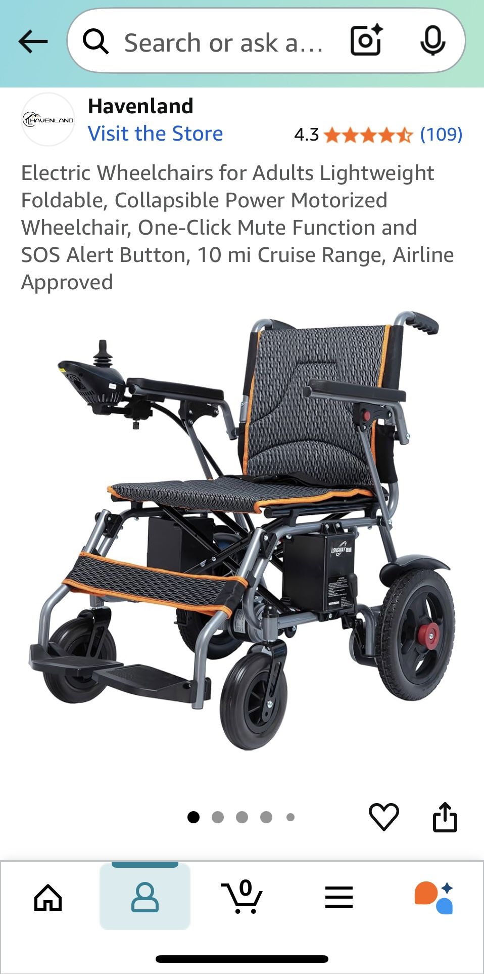 Electric Wheelchair (Collapsible) Adult Size